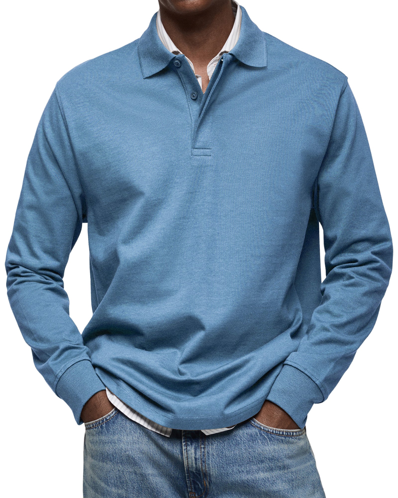 Cazel | Camicia Poloshirt Casual a Maniche Lunghe