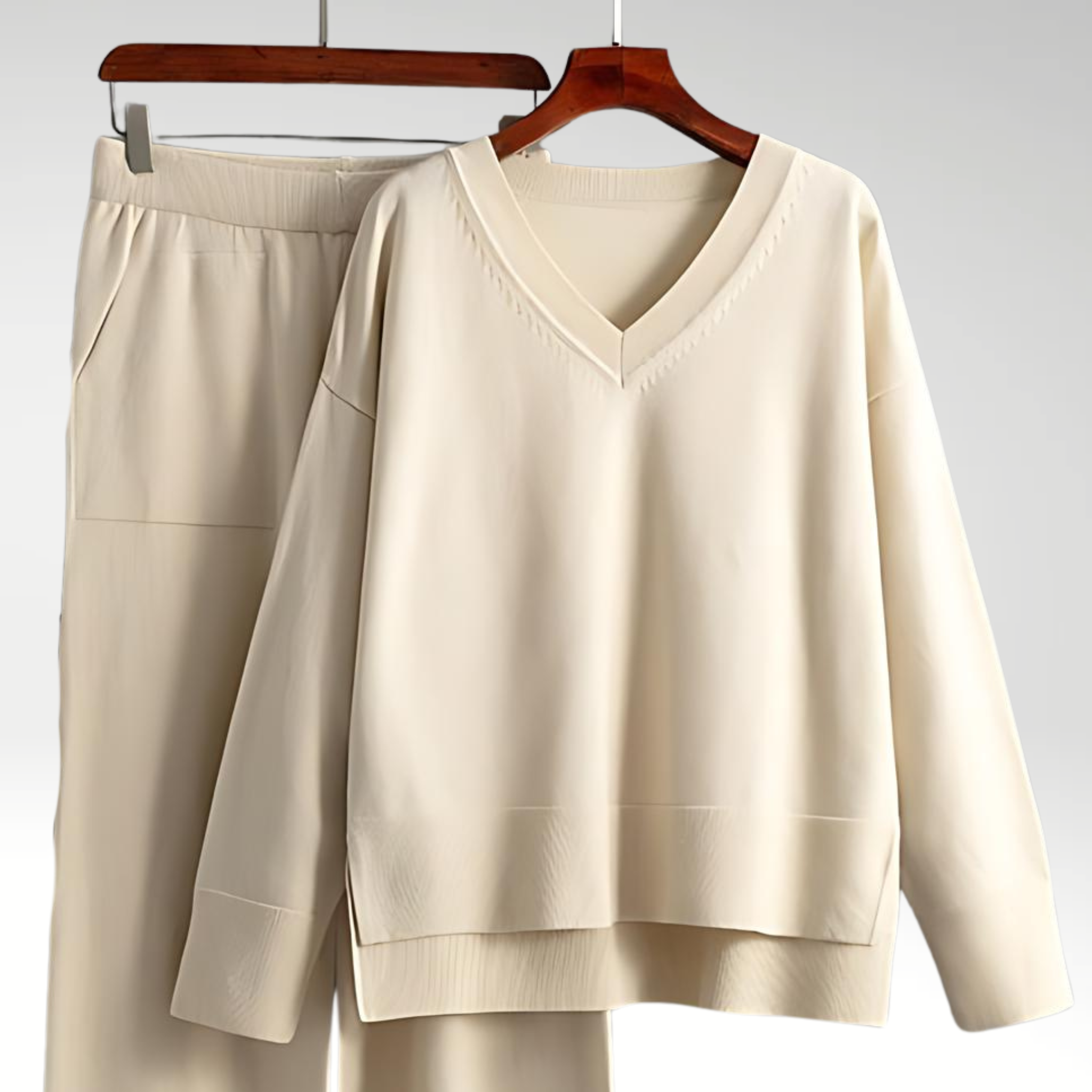 Azel | Conjunto Luxe de dos piezas con cuello en V