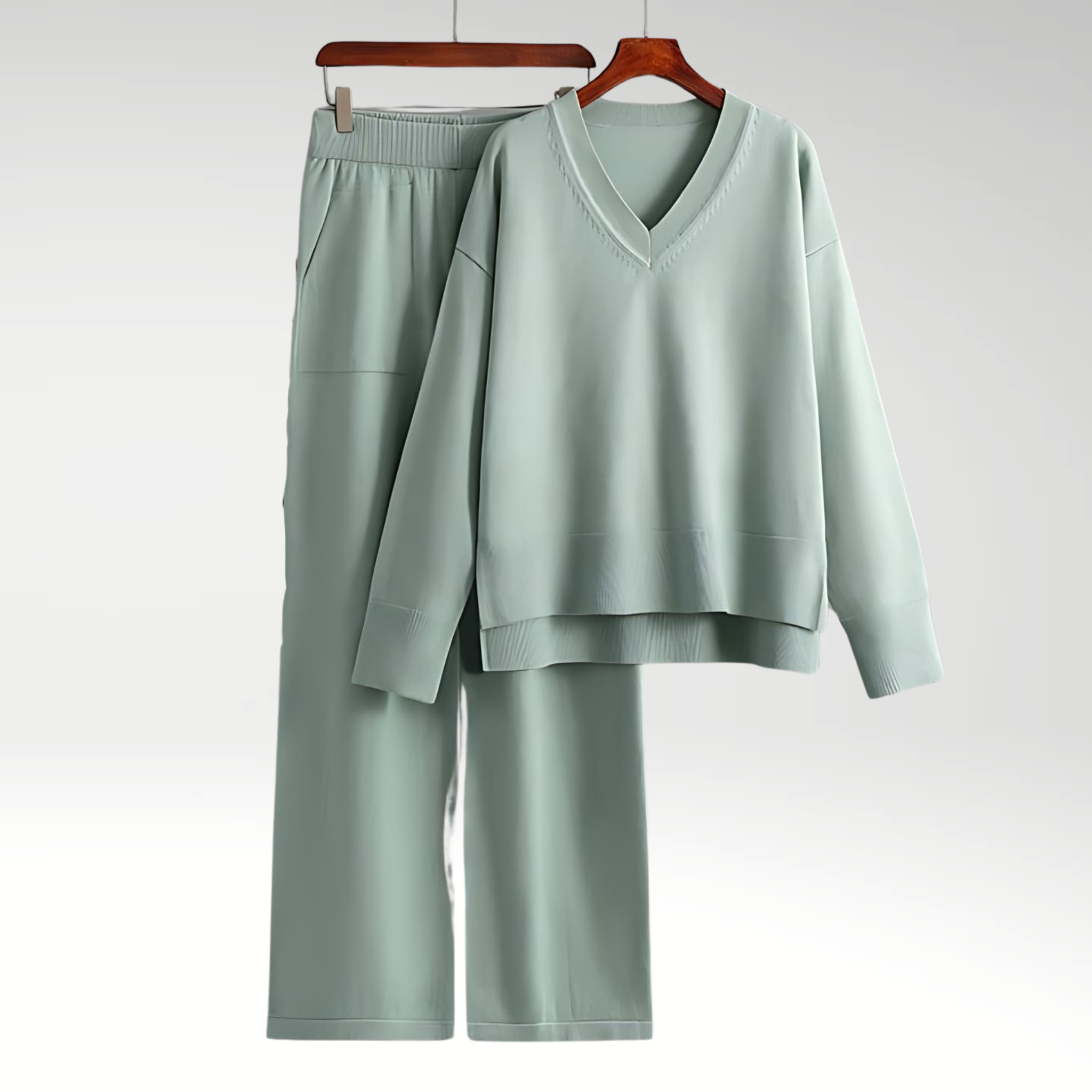Azel | Conjunto Luxe de dos piezas con cuello en V