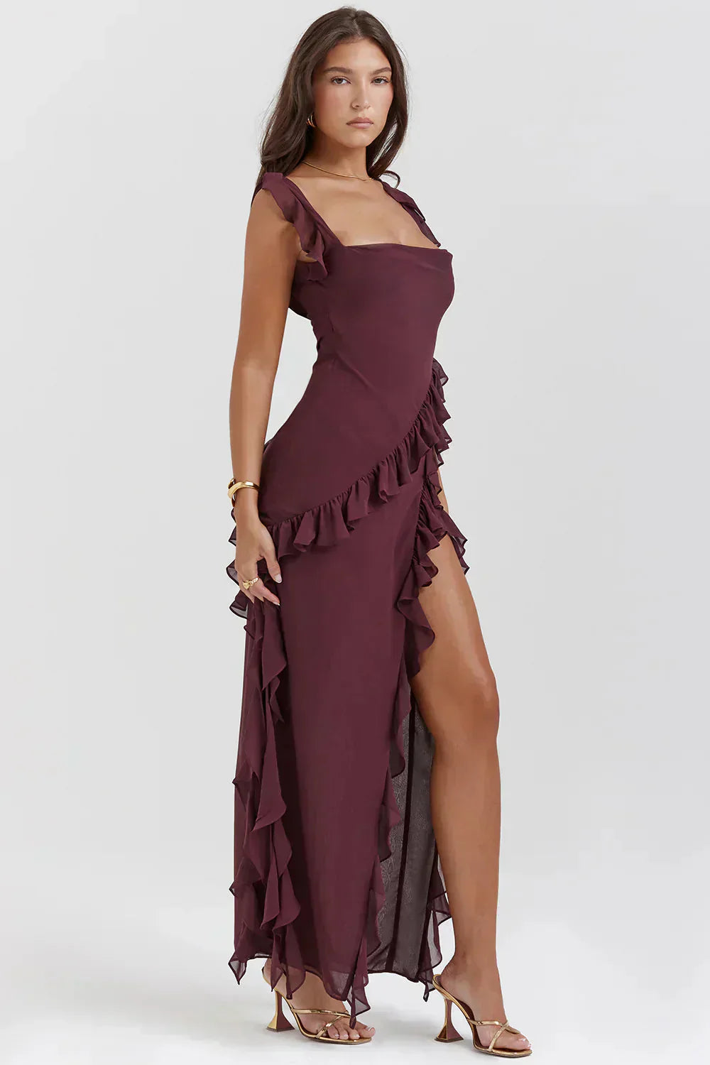 Azel | Vestido elegante con piernas abiertas