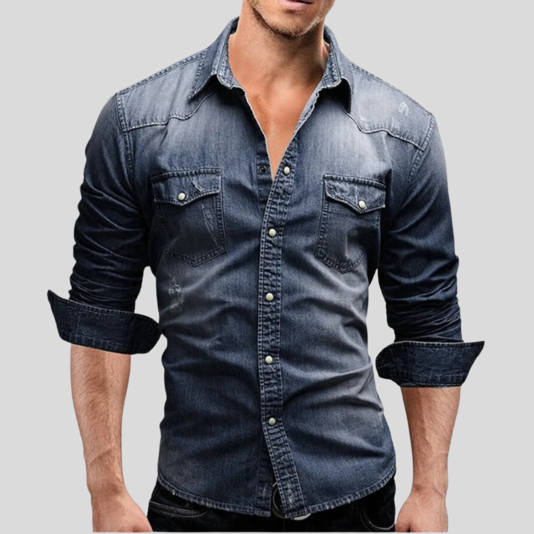 Cazel | Camicia in denim dallo stile moderno