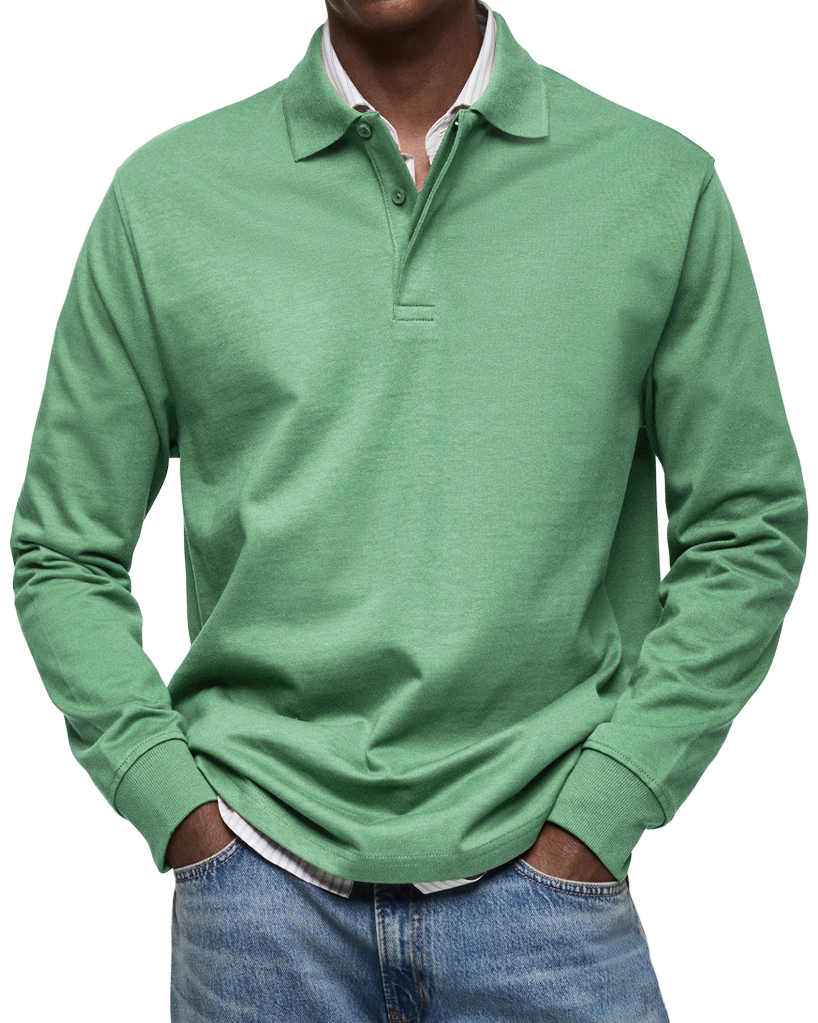 Cazel | Camicia Poloshirt Casual a Maniche Lunghe