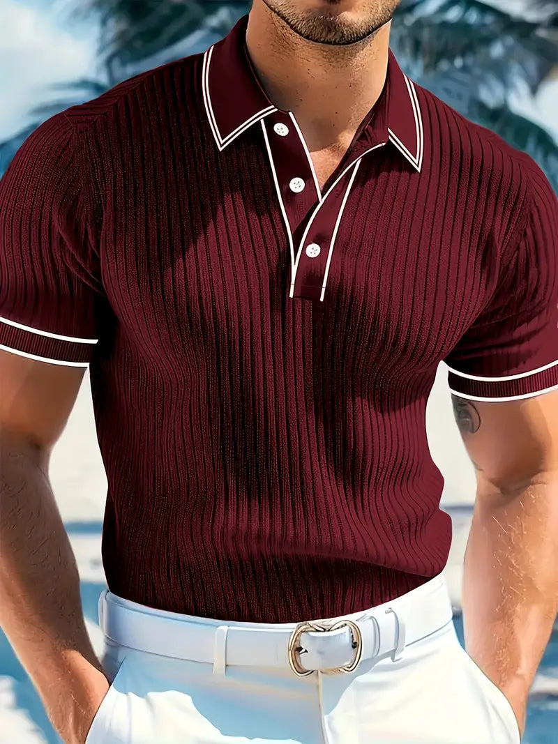 Azel | Polo elegante de manga corta