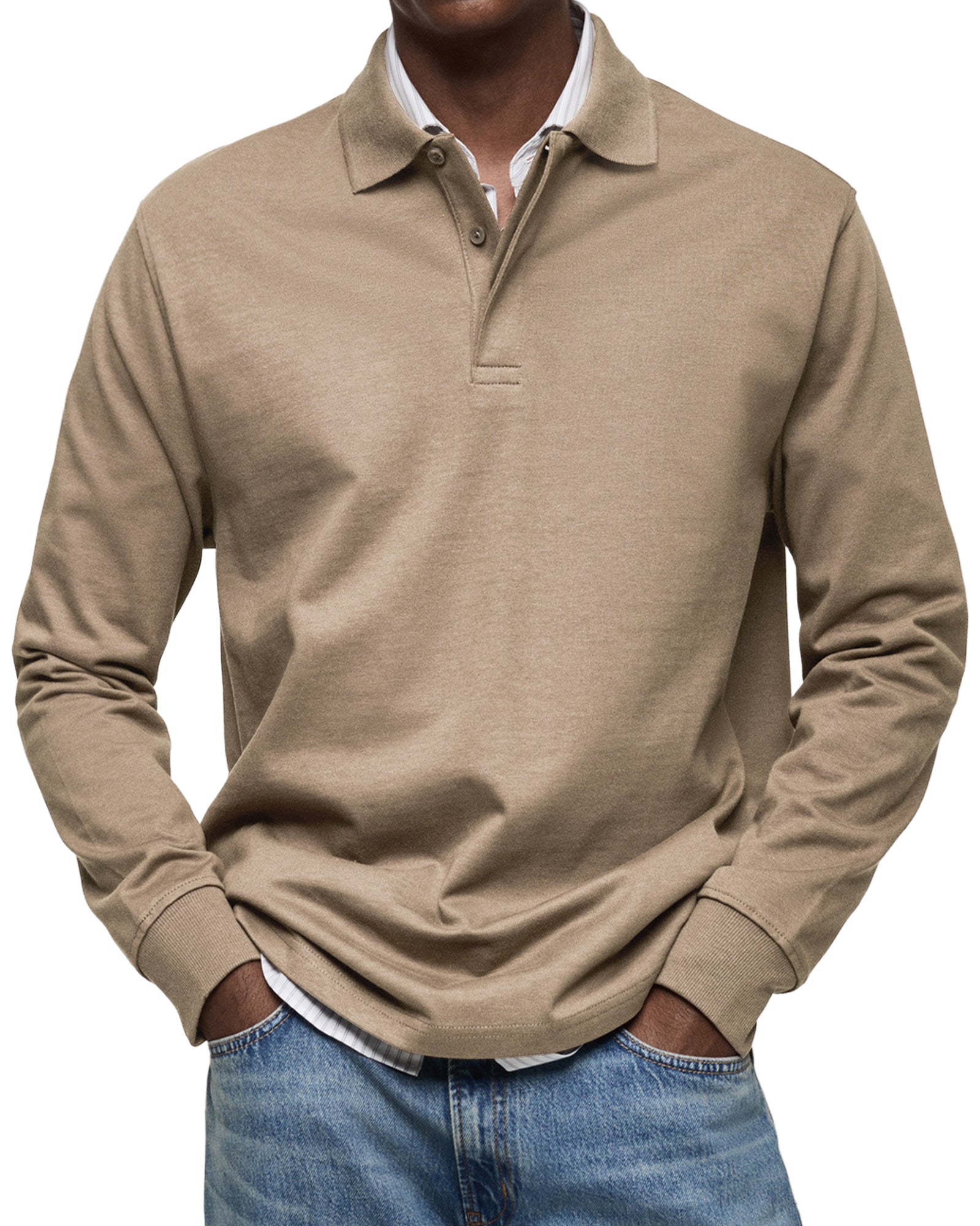Cazel | Camicia Poloshirt Casual a Maniche Lunghe