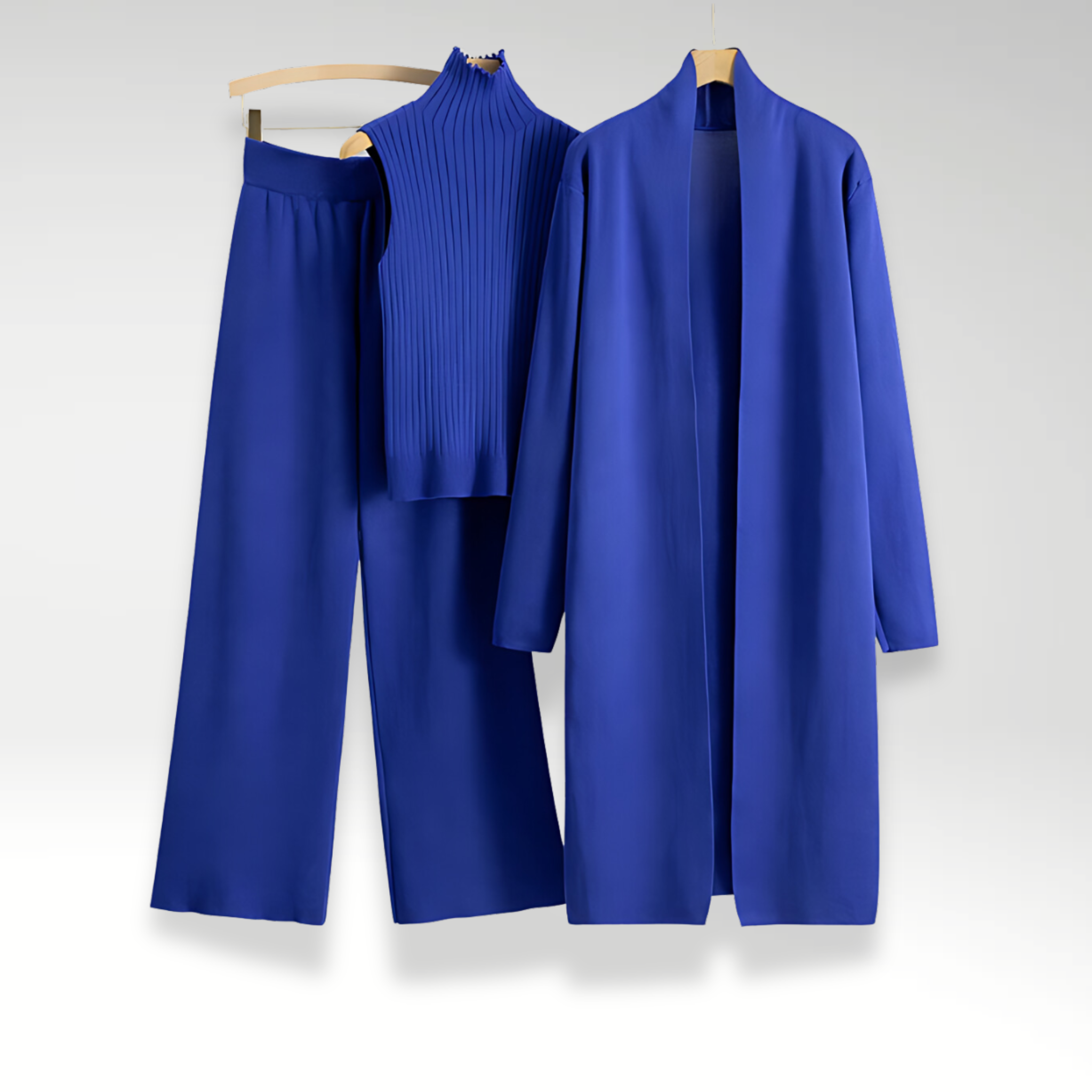 Azel | Conjunto de tres piezas de punto Luxe