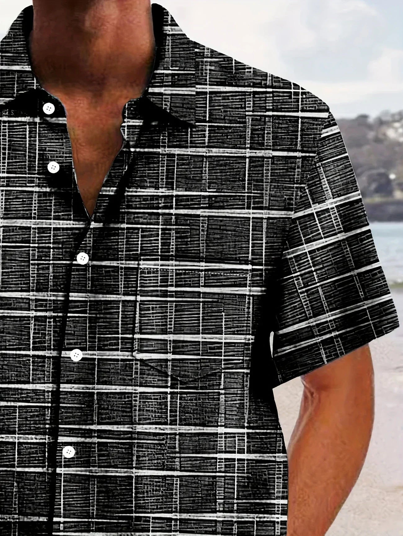 Azel | Camisa elegante de rayas y cuadros