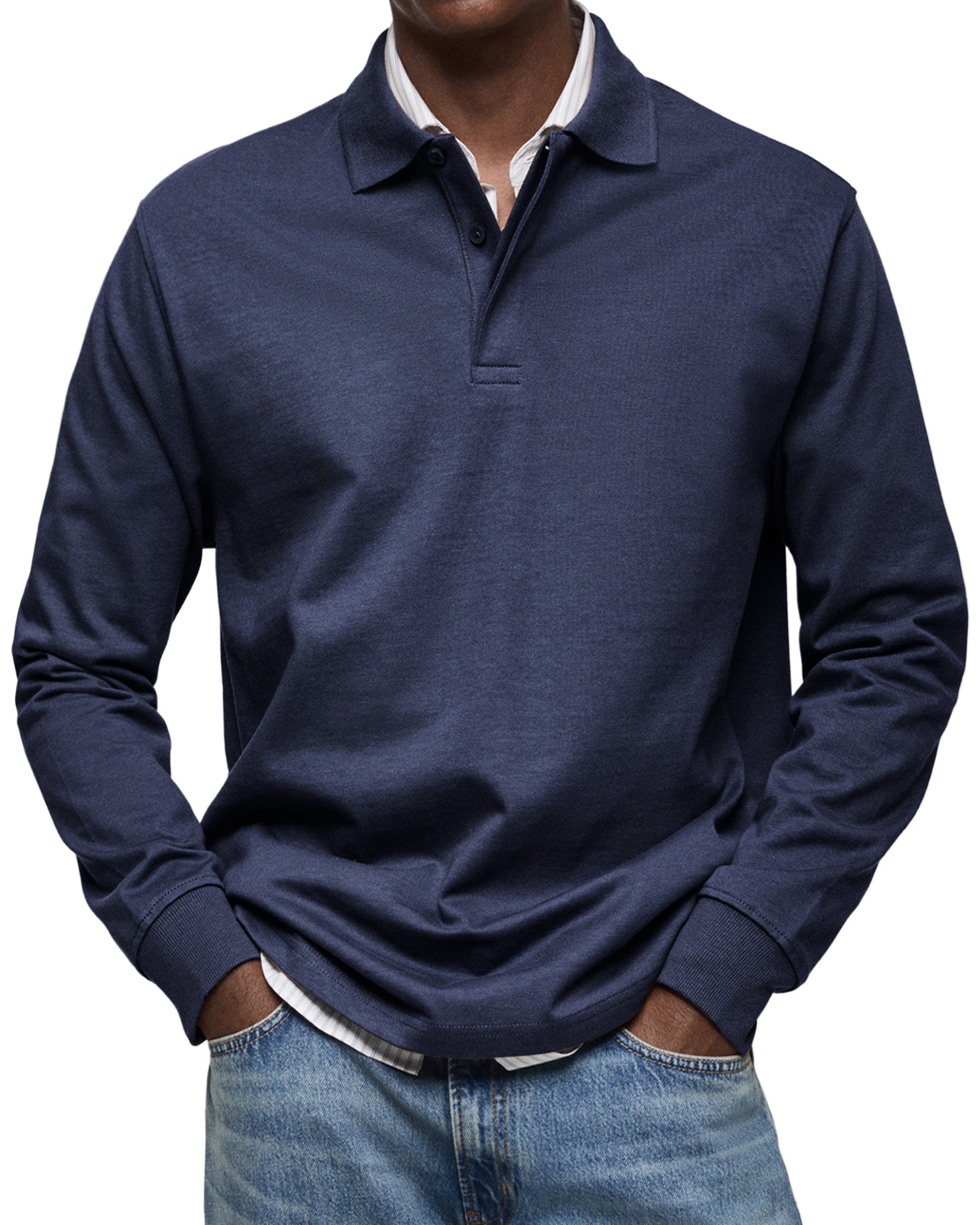 Cazel | Camicia Poloshirt Casual a Maniche Lunghe