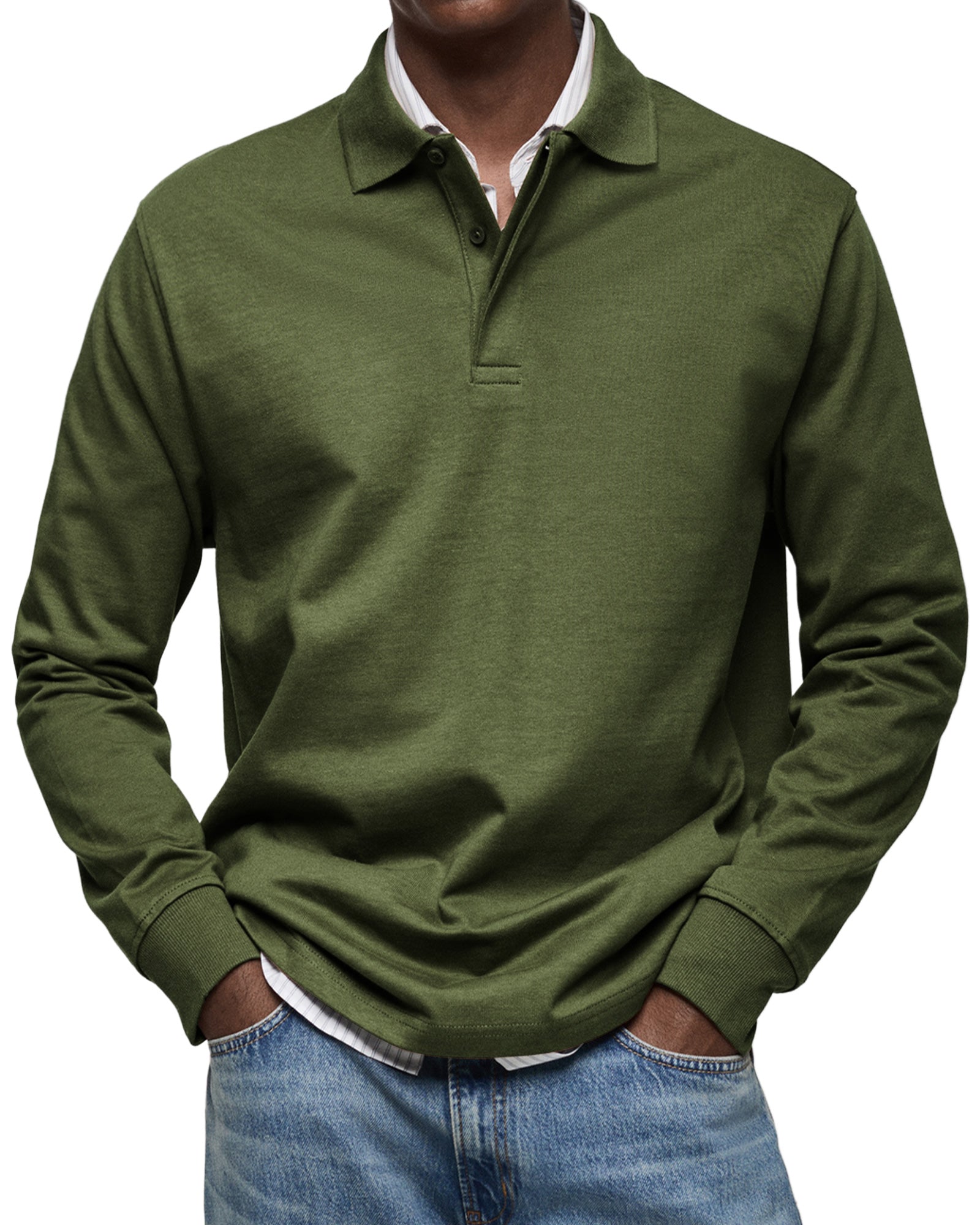 Cazel | Camicia Poloshirt Casual a Maniche Lunghe