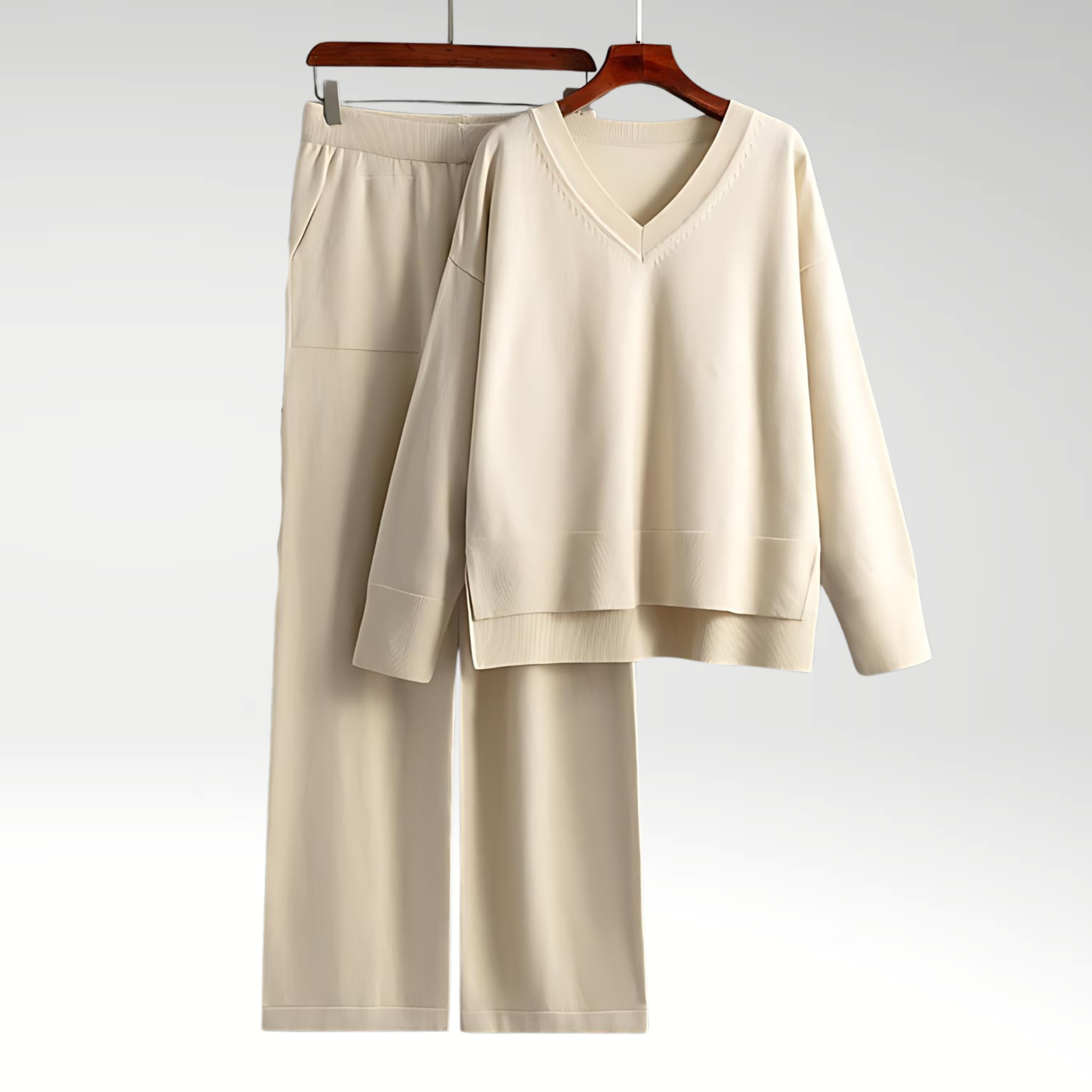 Azel | Conjunto Luxe de dos piezas con cuello en V