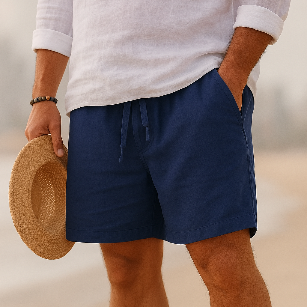 Azel | Pantalones cortos elegantes de lino con cintura elástica