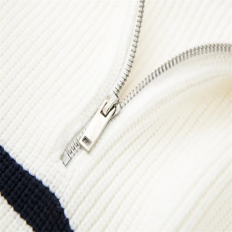 Azel | Sudadera con cremallera a rayas
