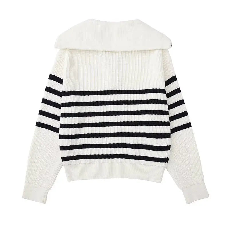 Azel | Sudadera con cremallera a rayas