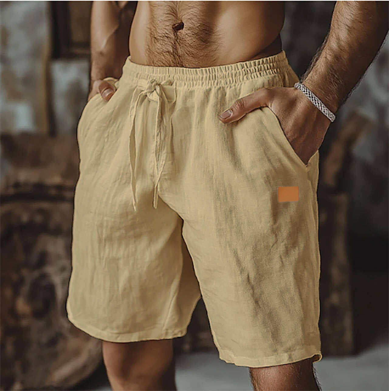 Azel | Pantalones cortos de lino casuales para hombre