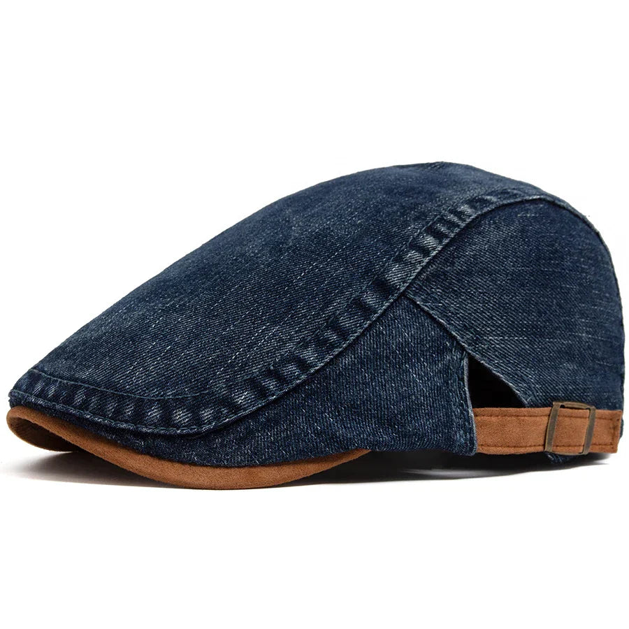 Azel | Gorra plana premium de denim – estilo atemporal y comodidad diaria
