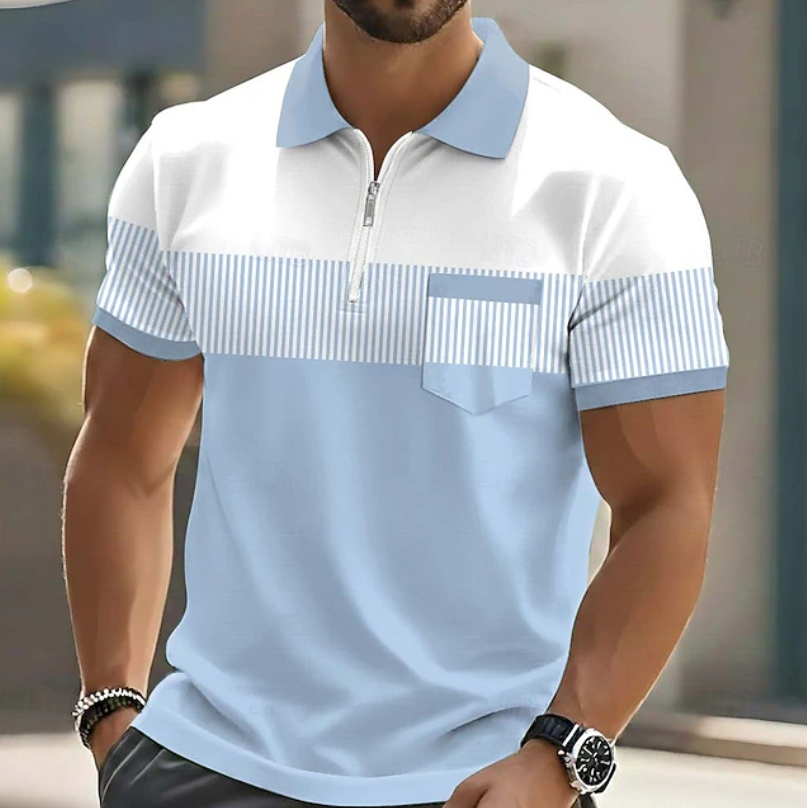 Azel | Polo elegante con cierre de cremallera