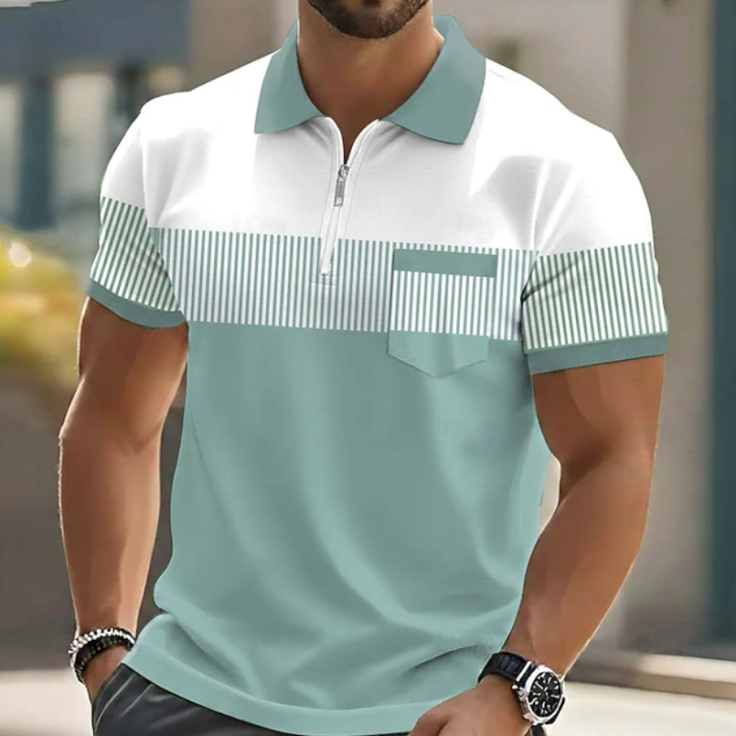 Azel | Polo elegante con cierre de cremallera