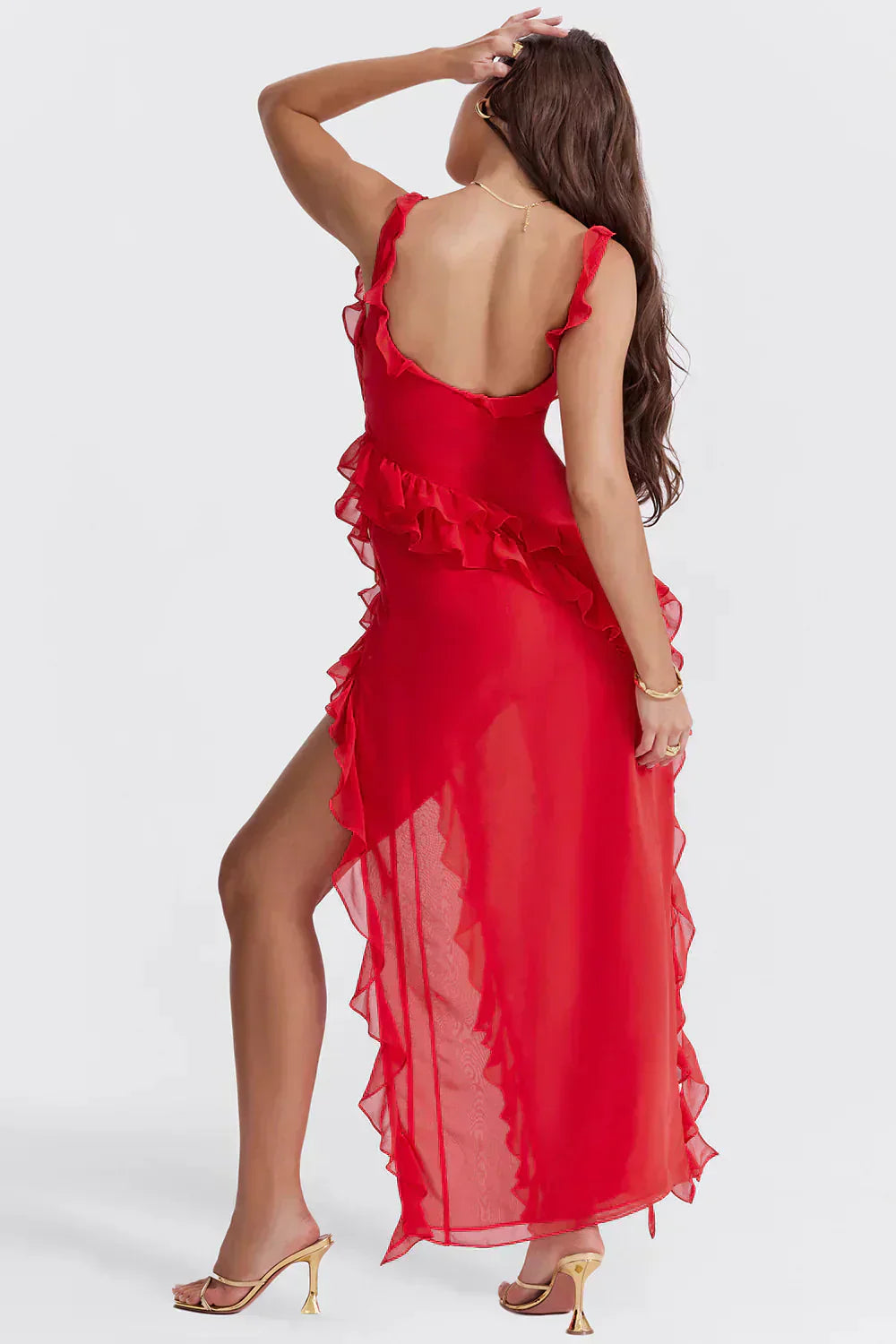 Azel | Vestido elegante con piernas abiertas