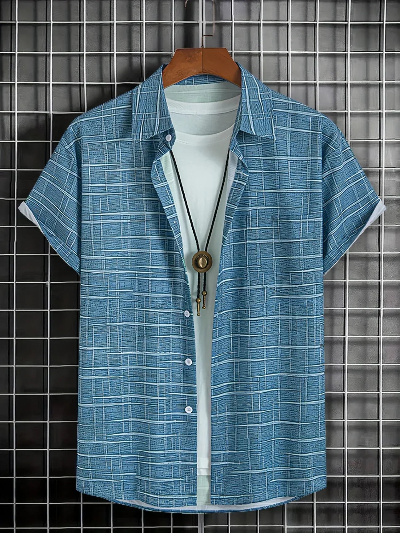 Azel | Camisa elegante de rayas y cuadros