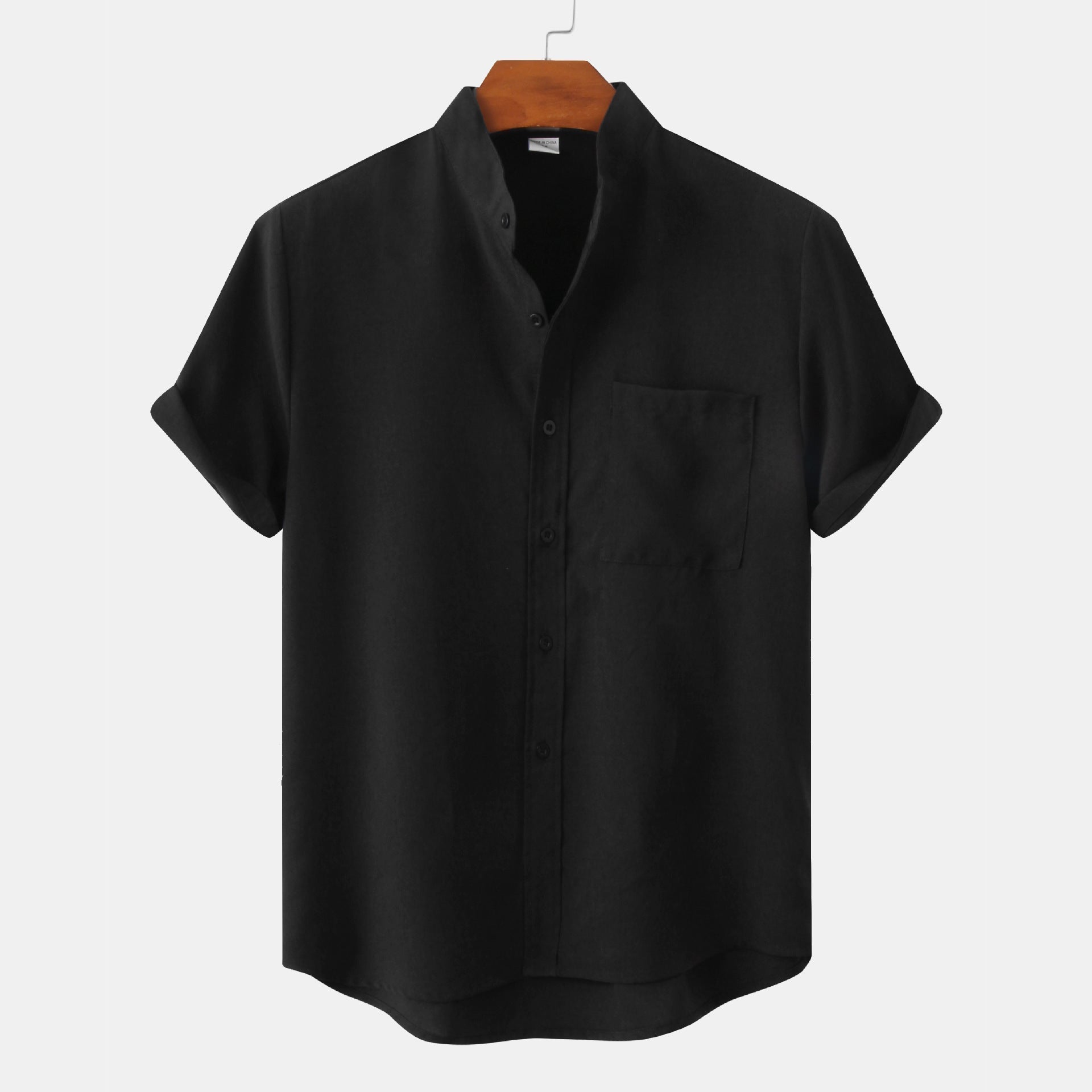 Azel | Camisa de algodón lisa con botones