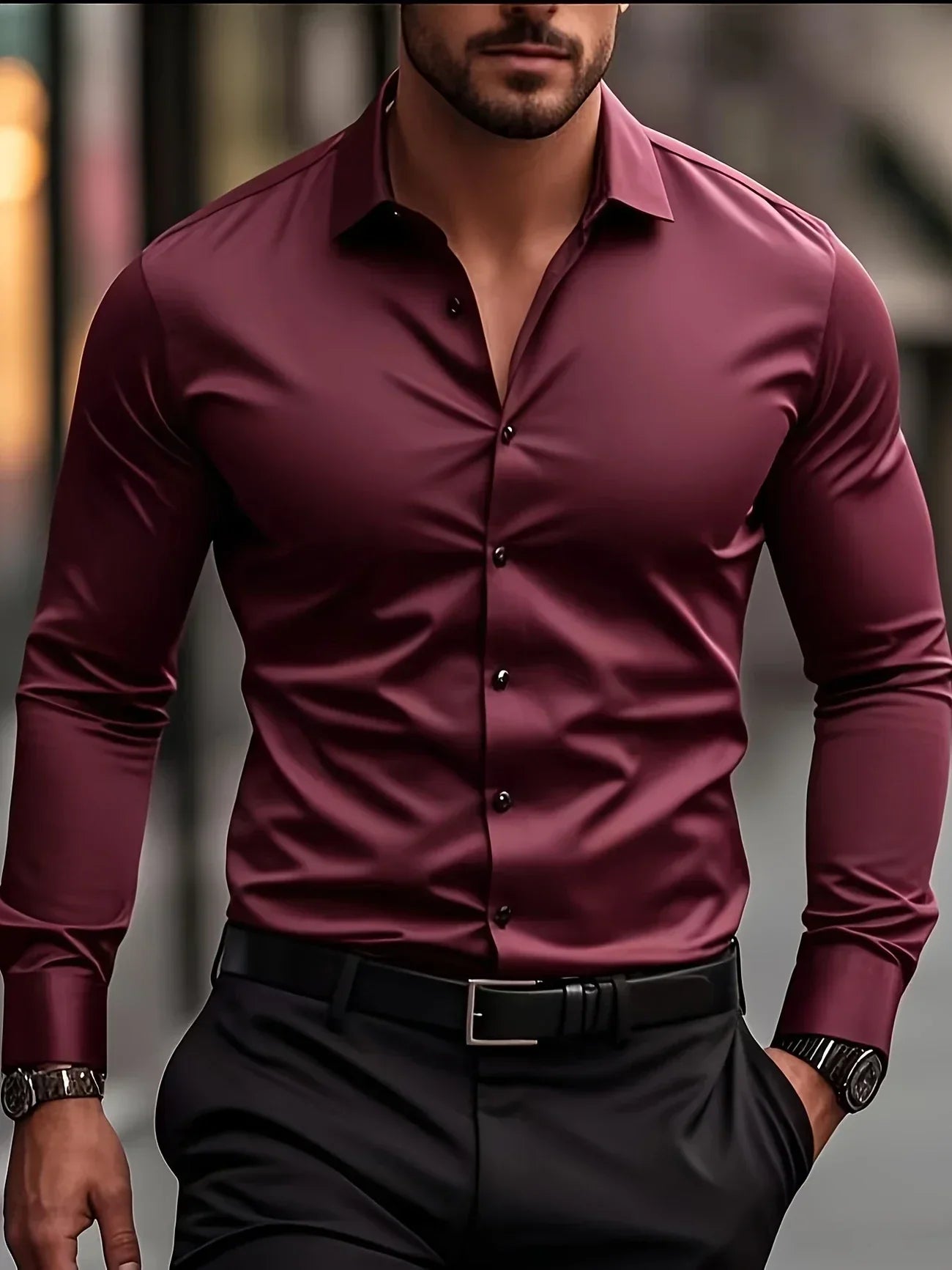 Azel | Camisa elegante de manga larga con botones