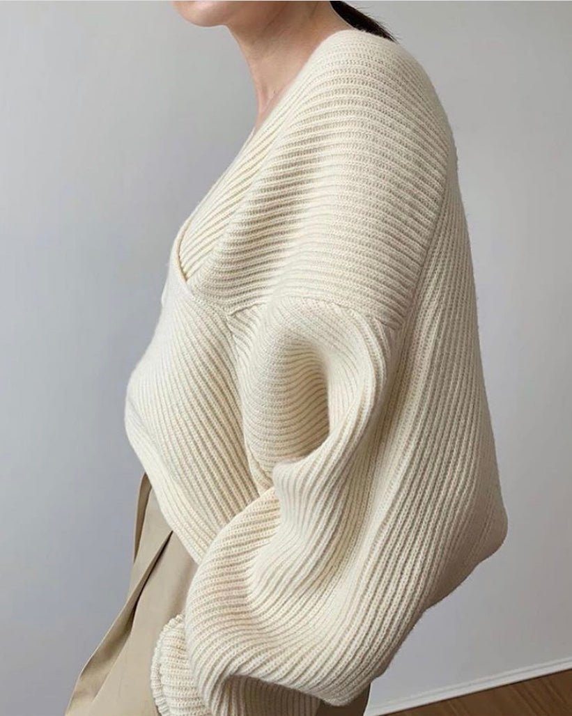 Azel | Pull en tricot croisé chic