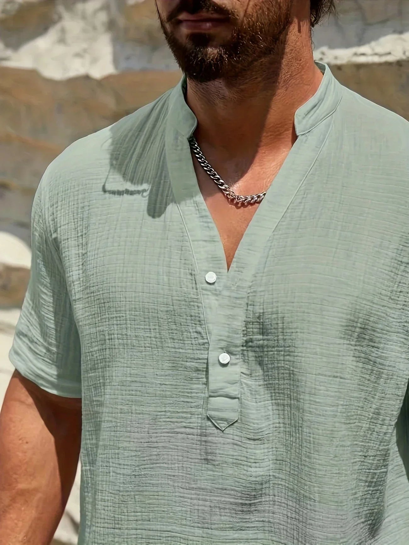 Azel | Camisa de verano elegante con cuello alto