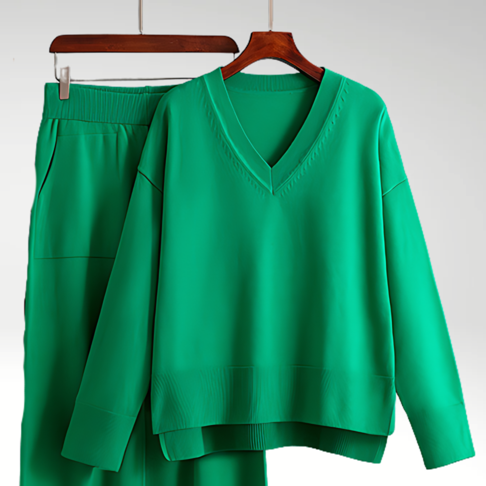 Azel | Conjunto Luxe de dos piezas con cuello en V