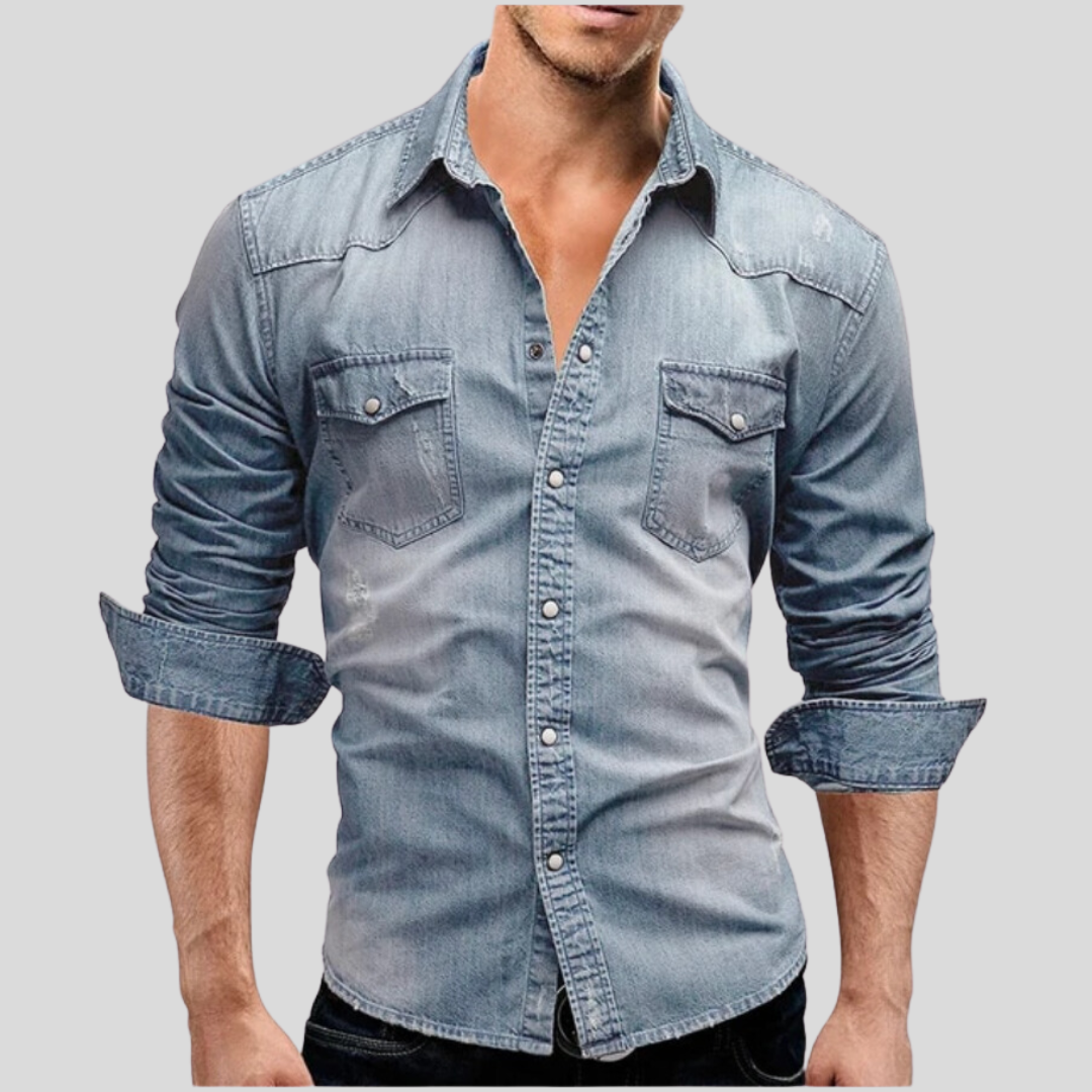 Cazel | Camicia in denim dallo stile moderno