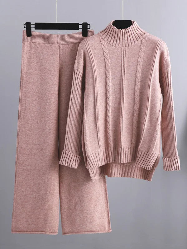 Azel | Conjunto de dos piezas Lounge de punto trenzado