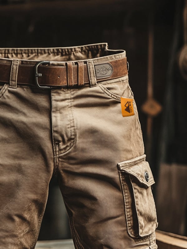 Azel | Pantalones cortos cargo retro con múltiples bolsillos