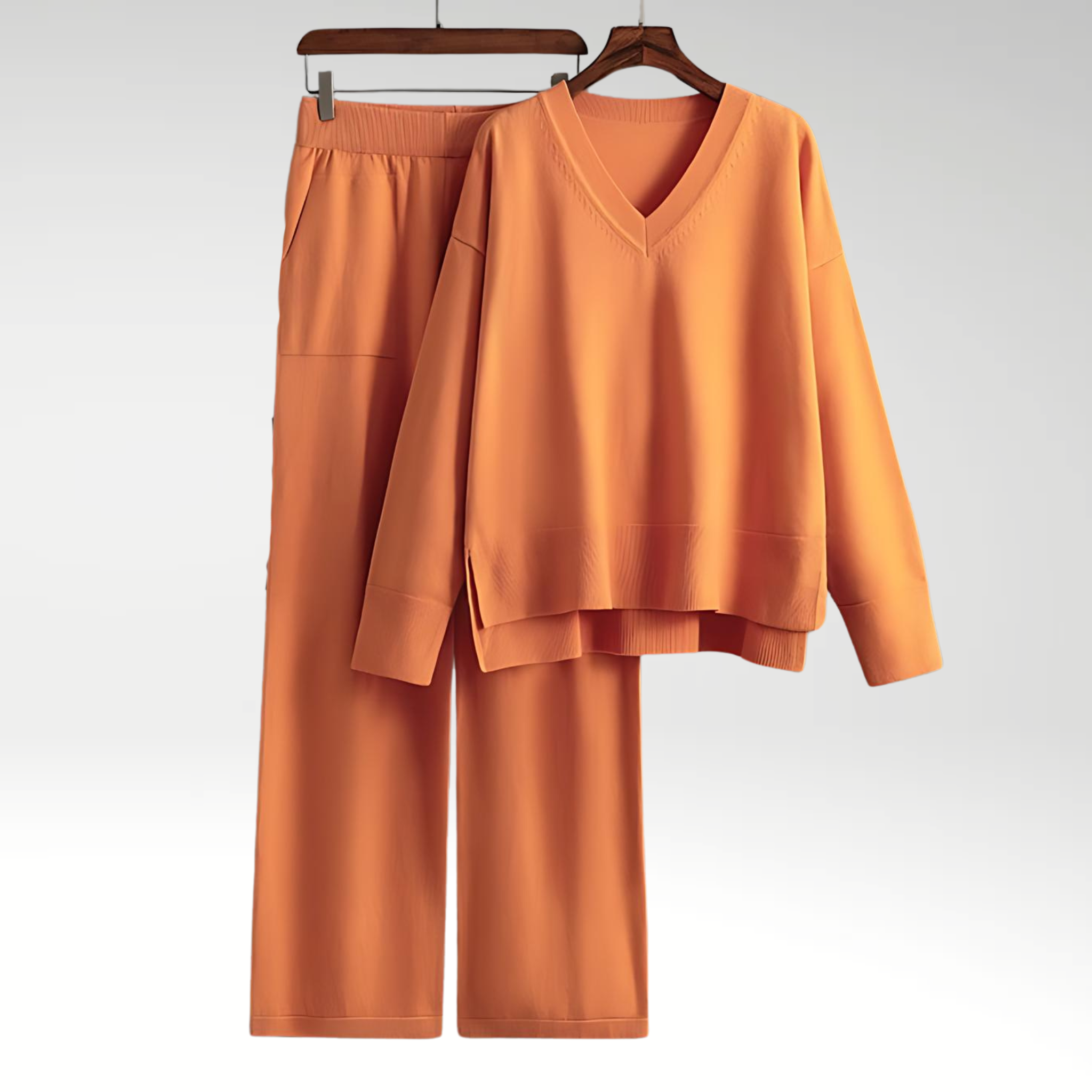Azel | Conjunto de Dos Piezas Luxe con Escote en V