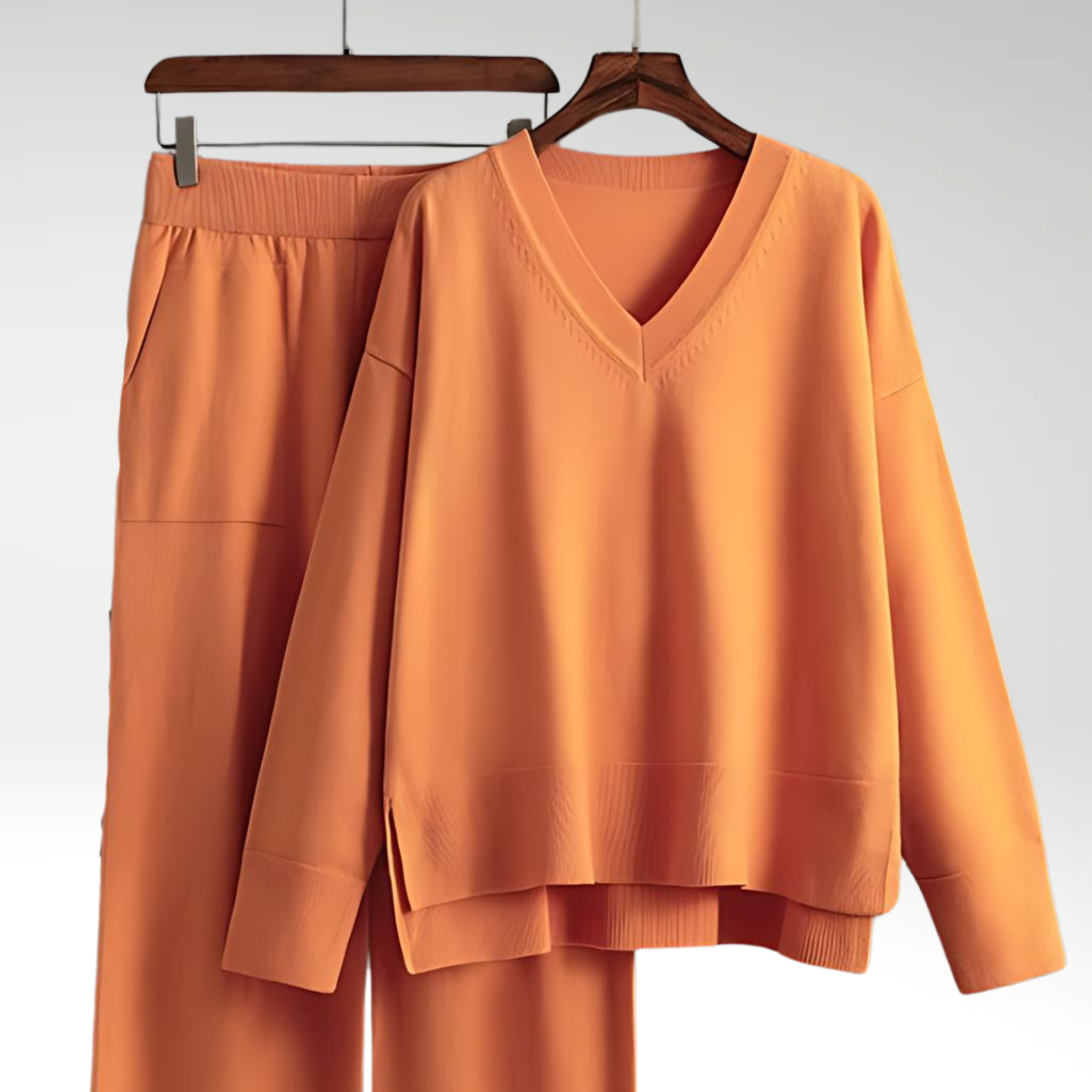 Azel | Conjunto Luxe de dos piezas con cuello en V