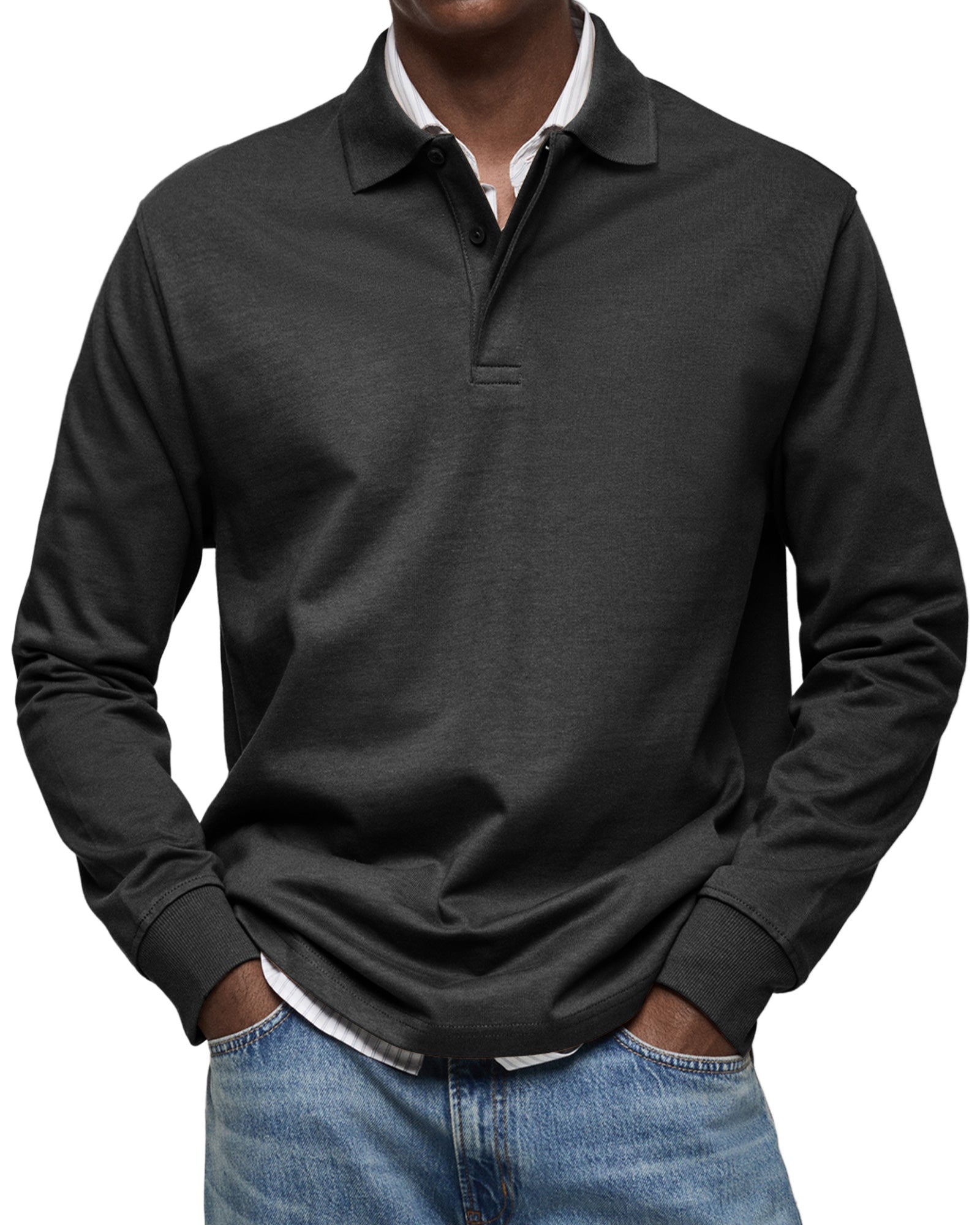Cazel | Camicia Poloshirt Casual a Maniche Lunghe