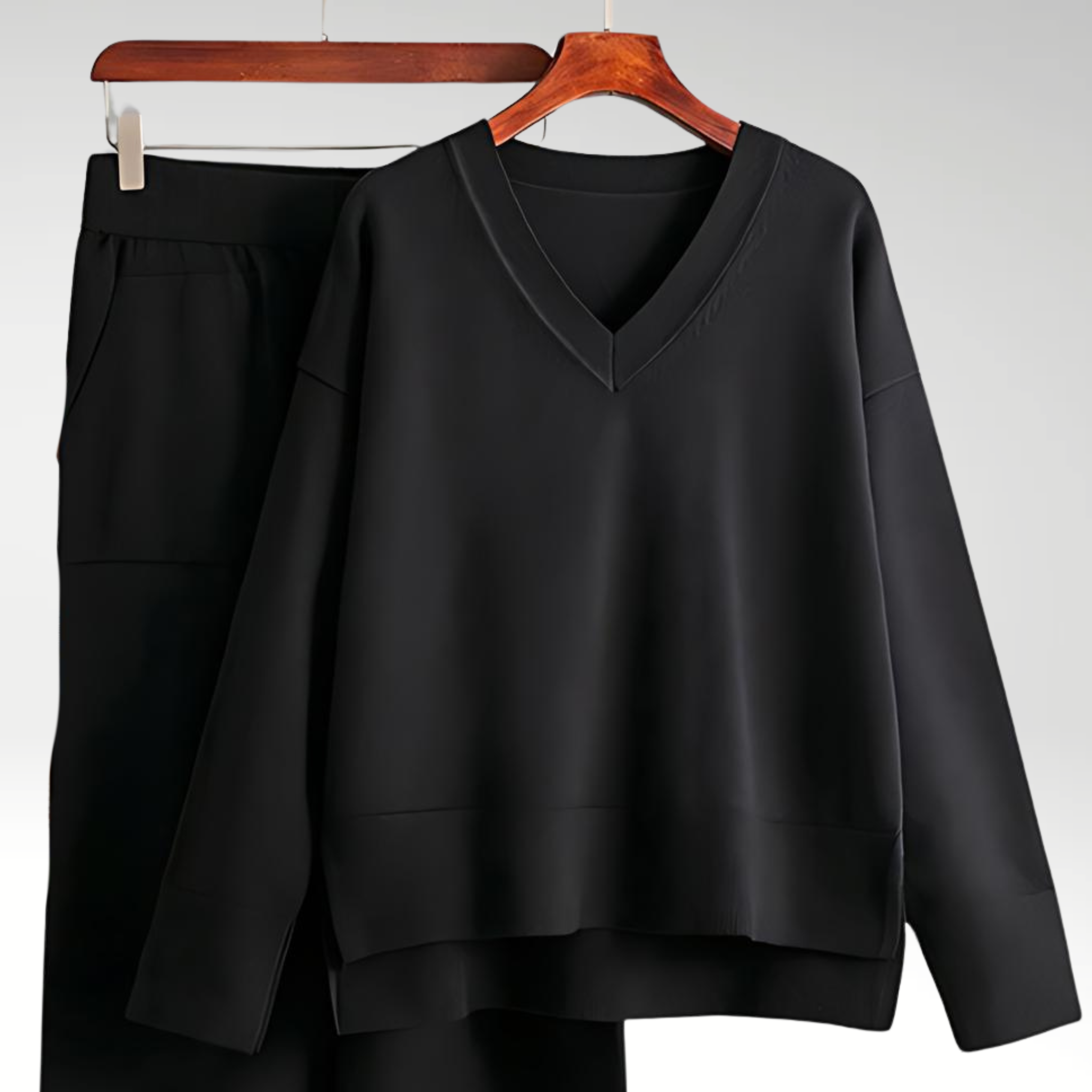 Azel | Conjunto de Dos Piezas Luxe con Escote en V