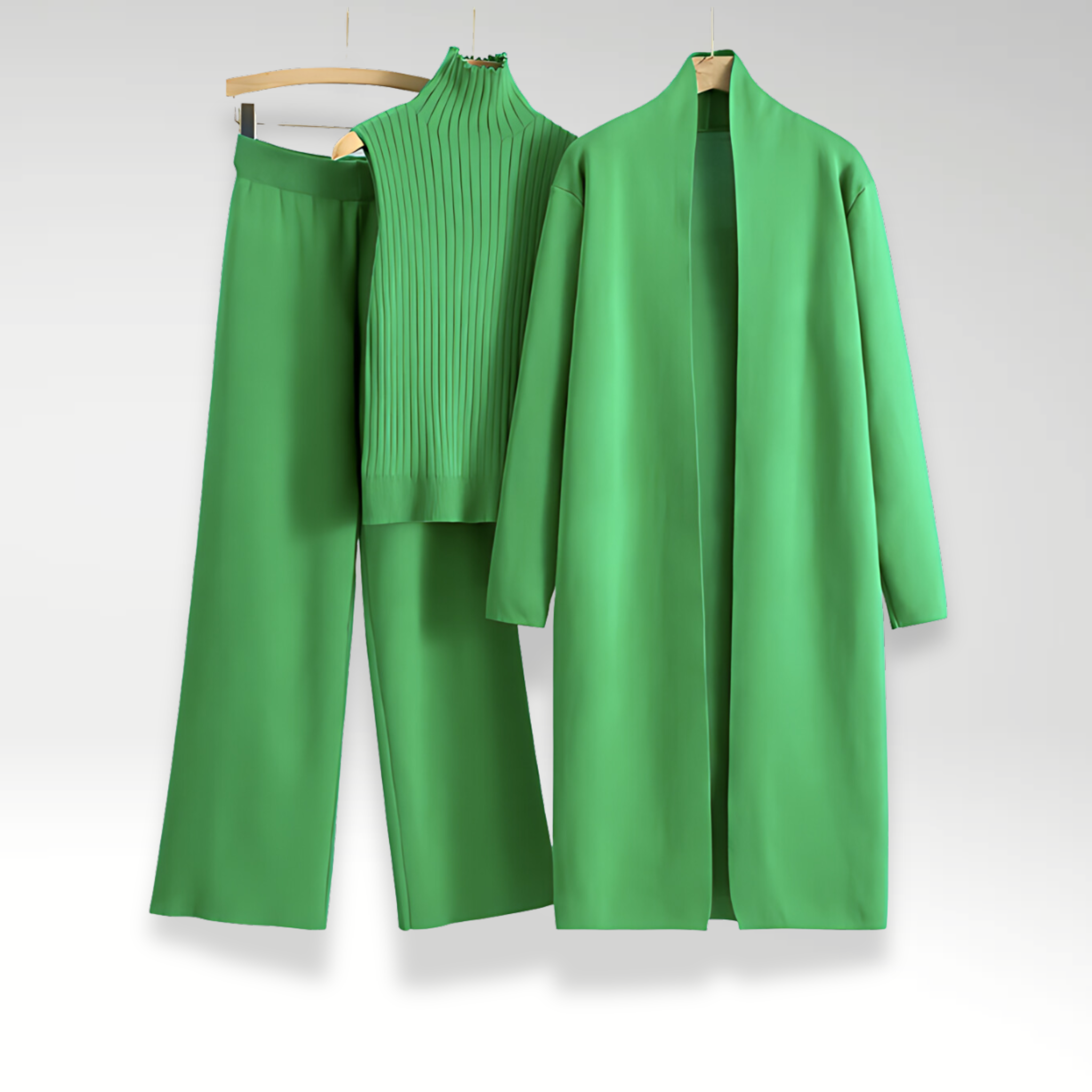 Azel | Conjunto de tres piezas de punto Luxe
