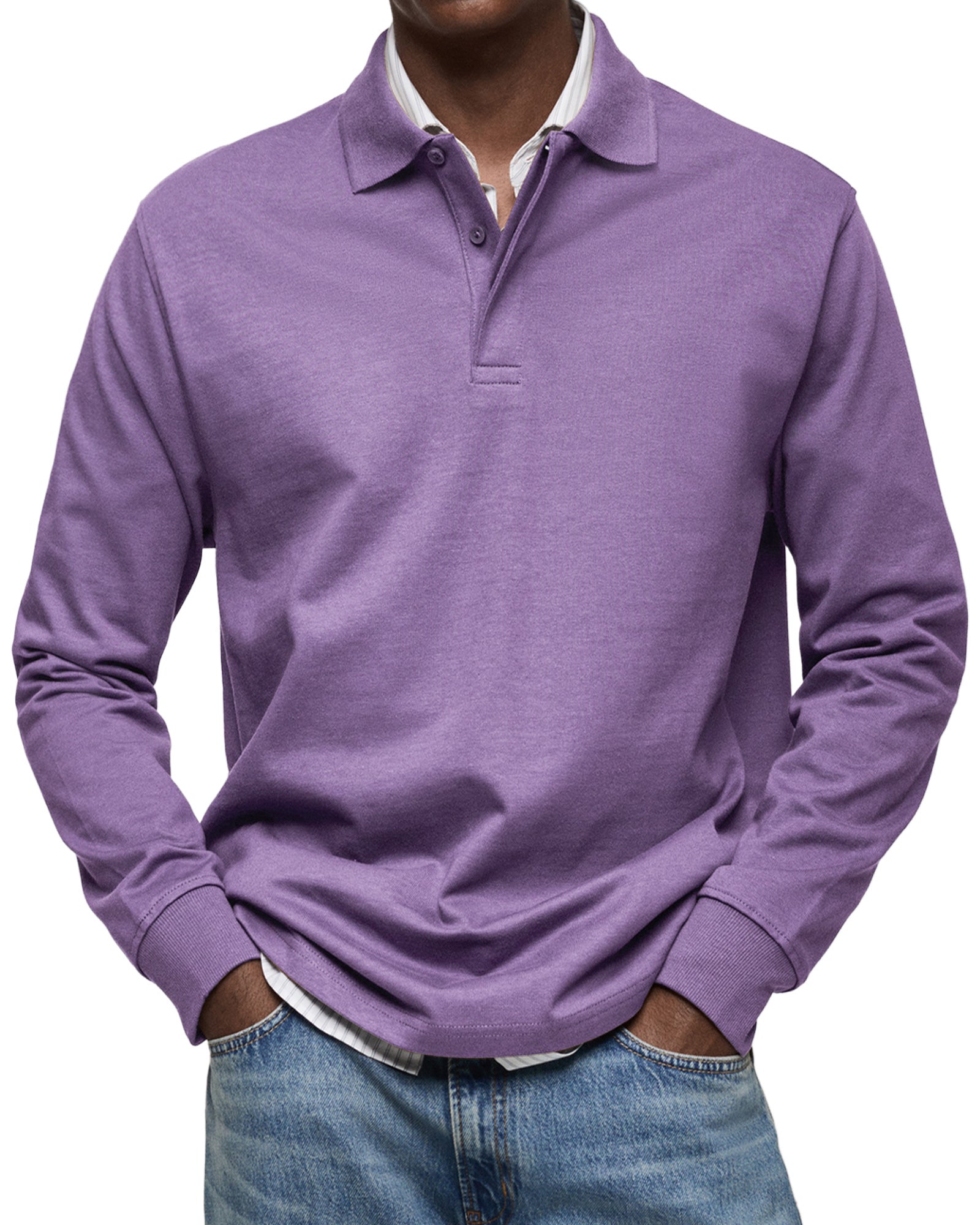 Cazel | Camicia Poloshirt Casual a Maniche Lunghe