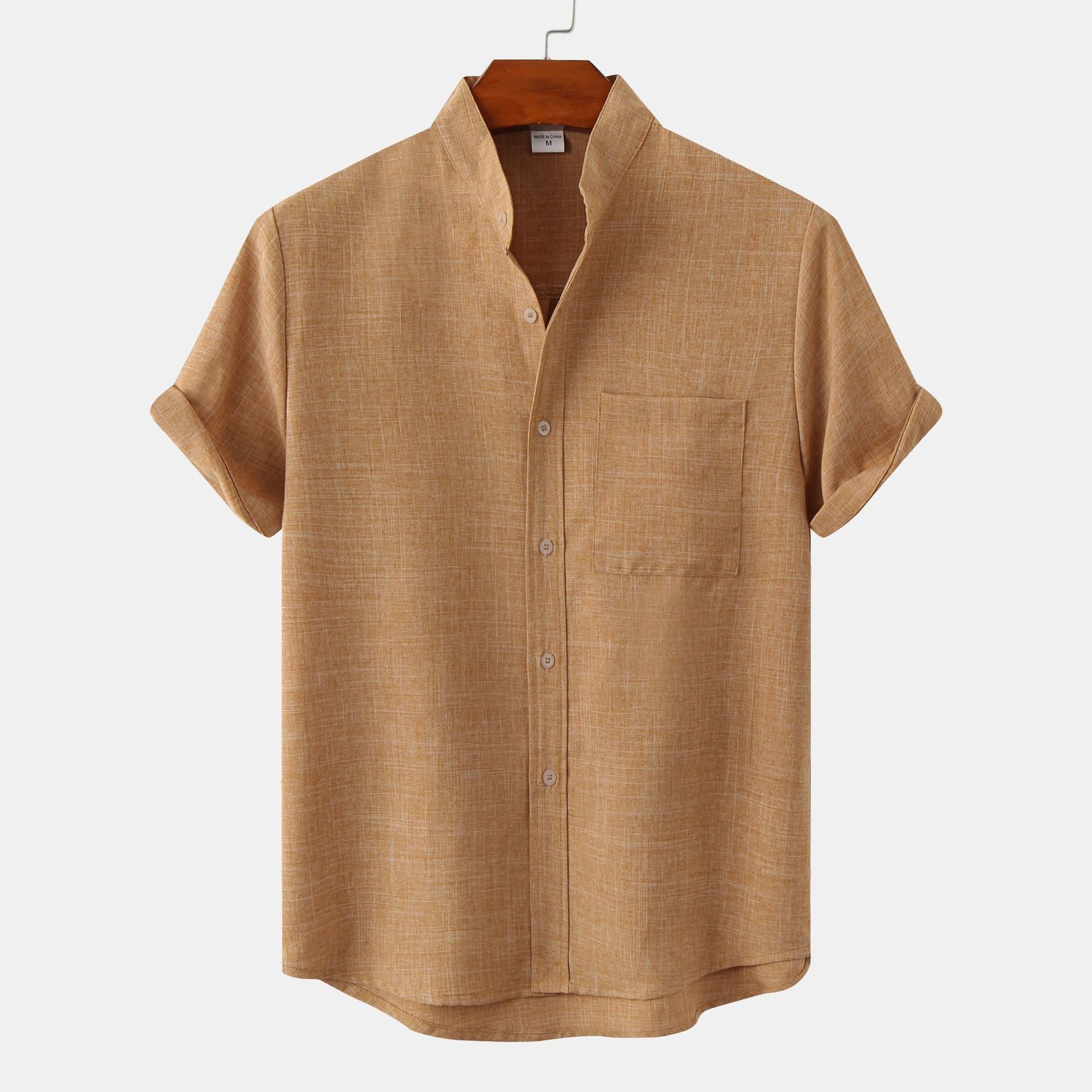 Azel | Camisa de algodón lisa con botones