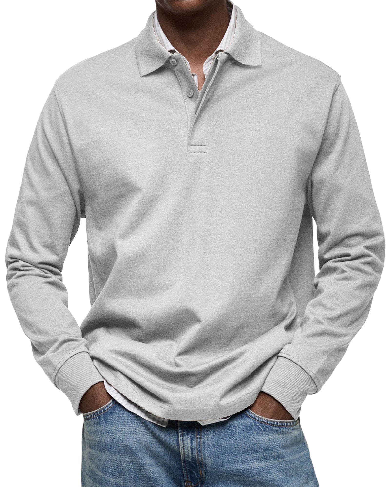 Cazel | Camicia Poloshirt Casual a Maniche Lunghe