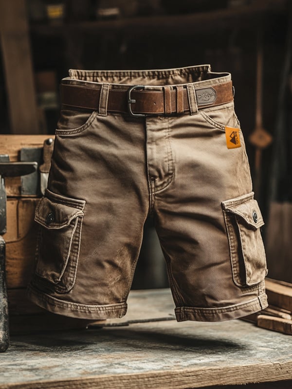 Azel | Pantalones cortos cargo retro con múltiples bolsillos