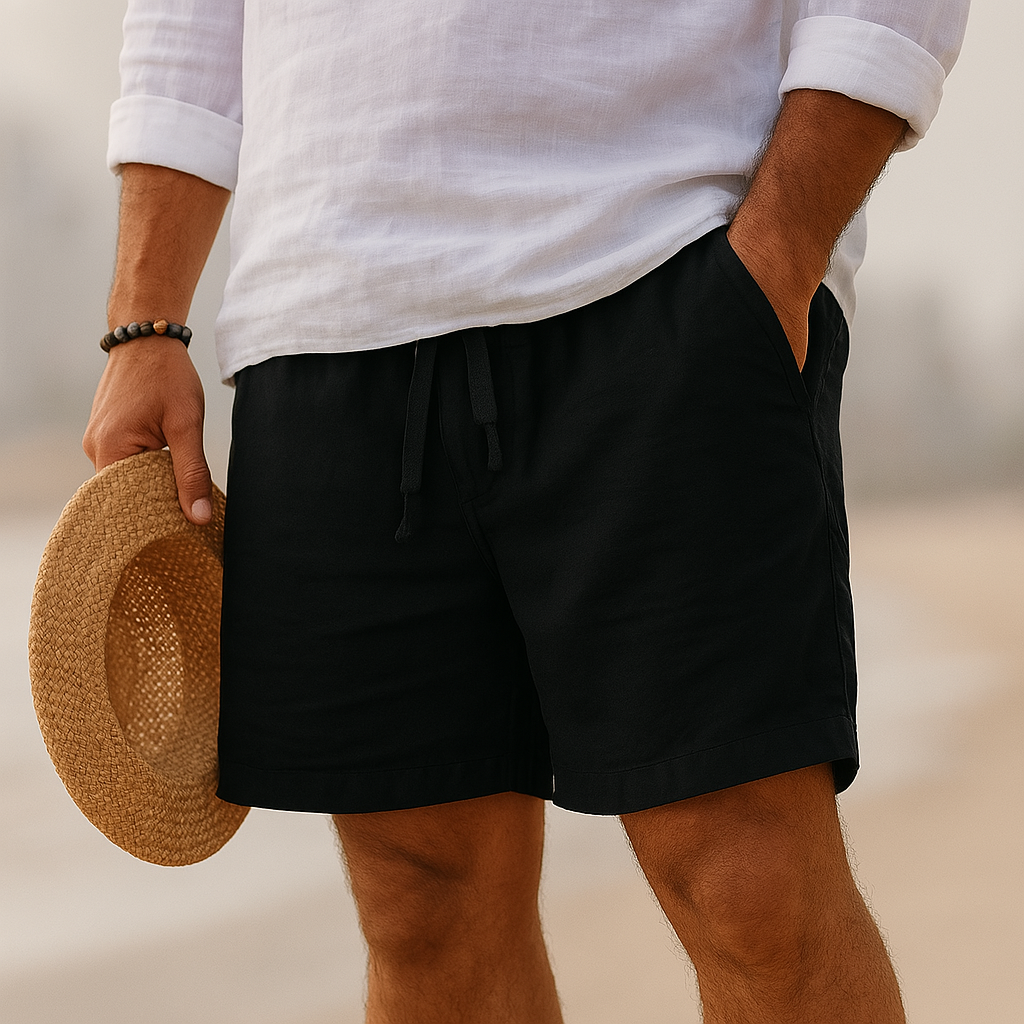 Azel | Pantalones cortos elegantes de lino con cintura elástica