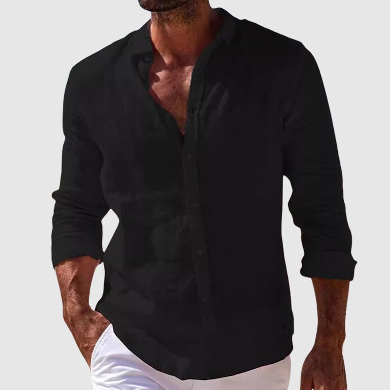 Azel | Elegante Camisa De Lino De Estilo Costero