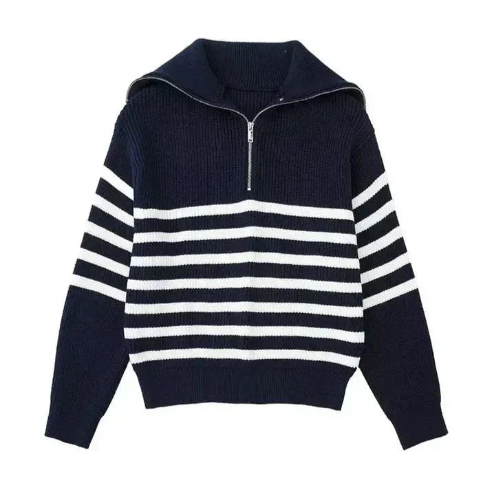 Azel | Sudadera con cremallera a rayas