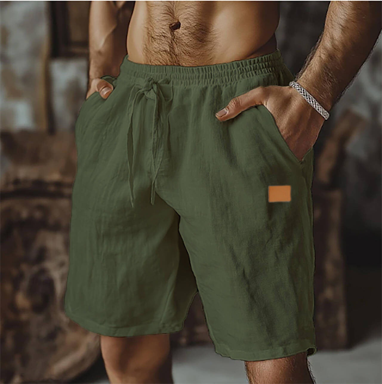 Azel | Pantalones cortos de lino casuales para hombre