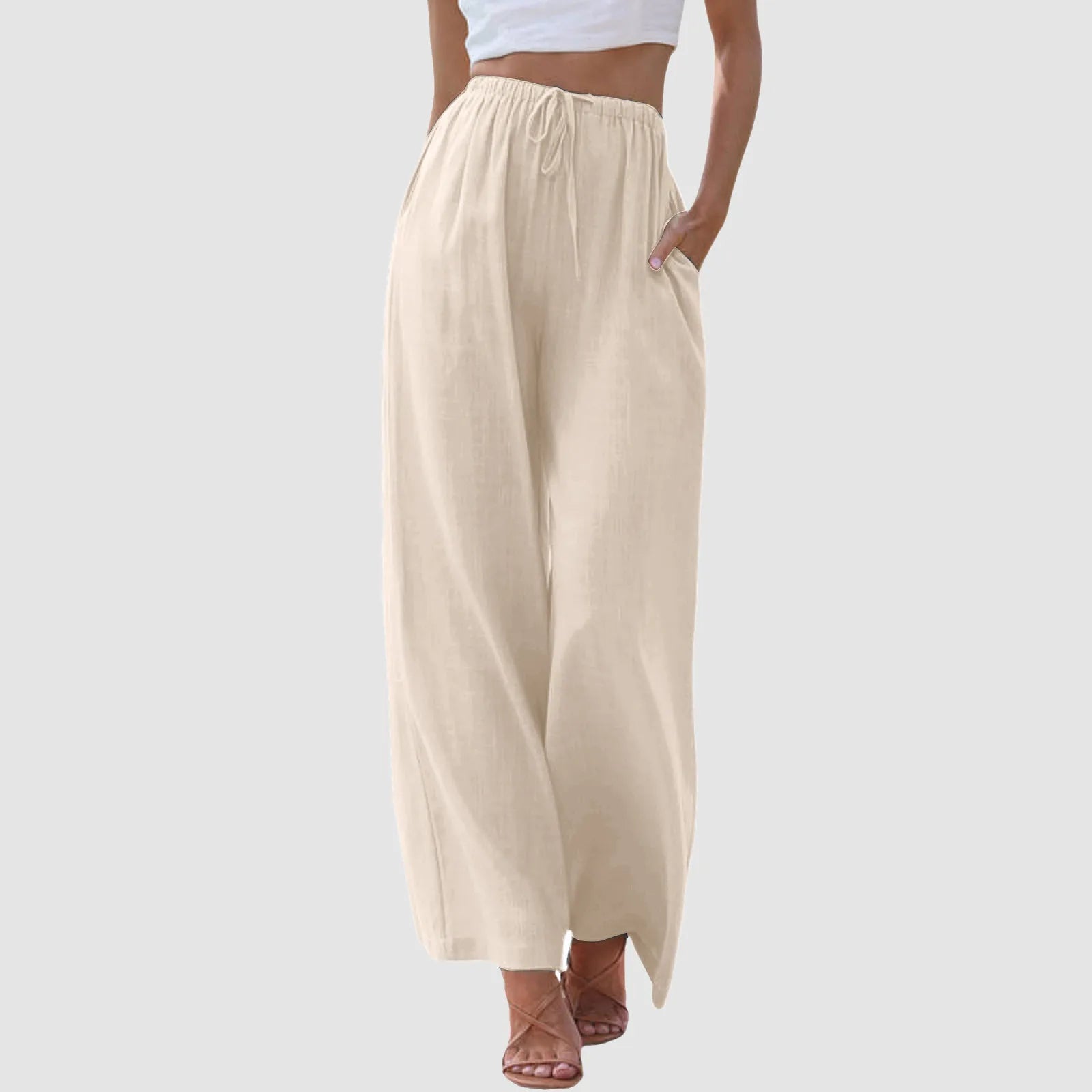 Azel | Pantalón cómodo de pierna ancha y talle alto