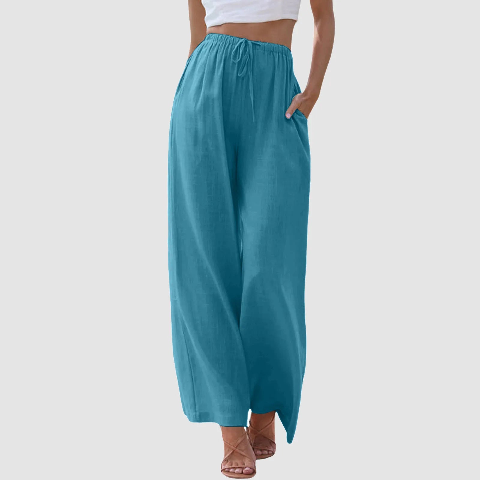Azel | Pantalón de talle alto con piernas anchas