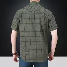 Azel | Camisa elegante de manga corta a cuadros
