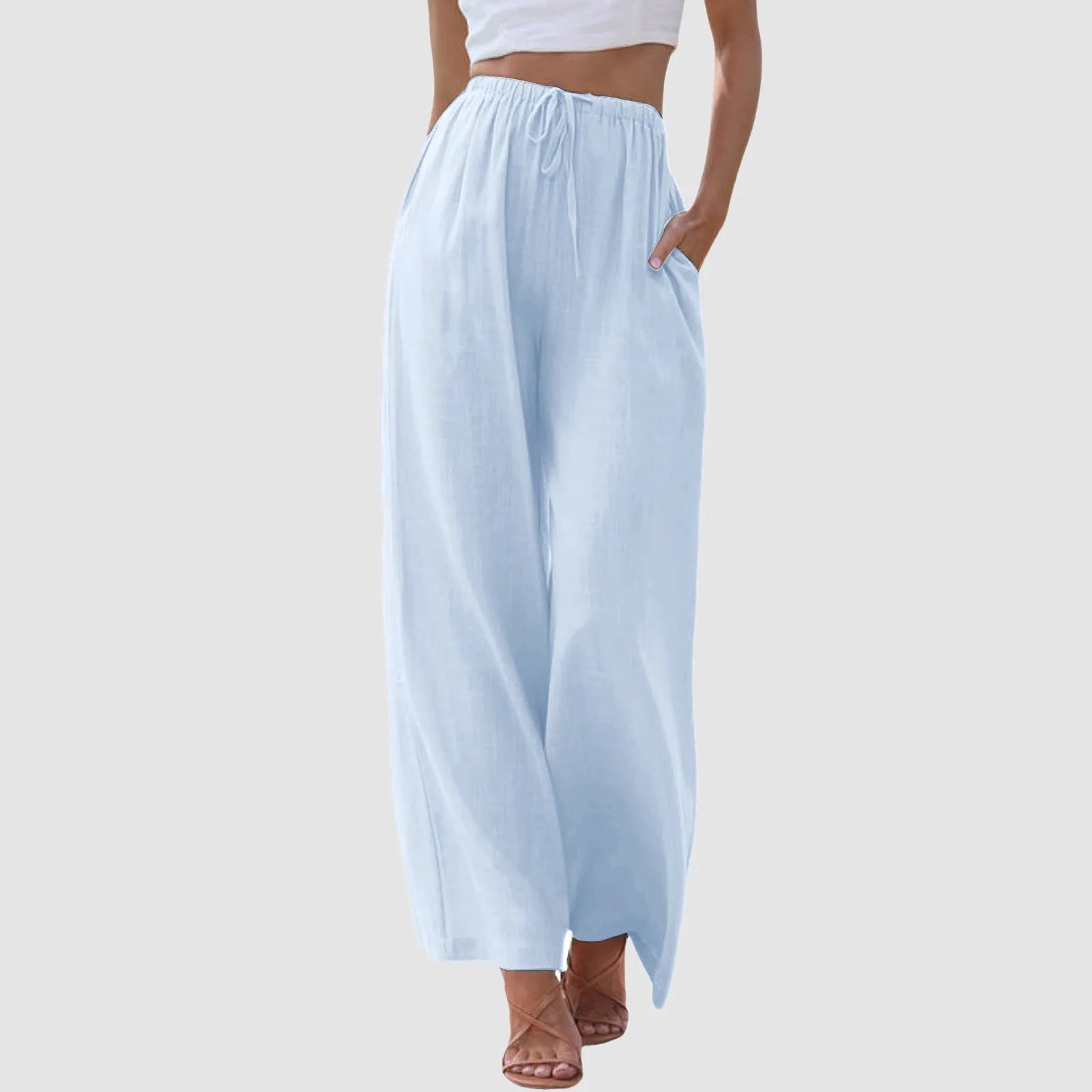 Azel | Pantalón de talle alto con piernas anchas