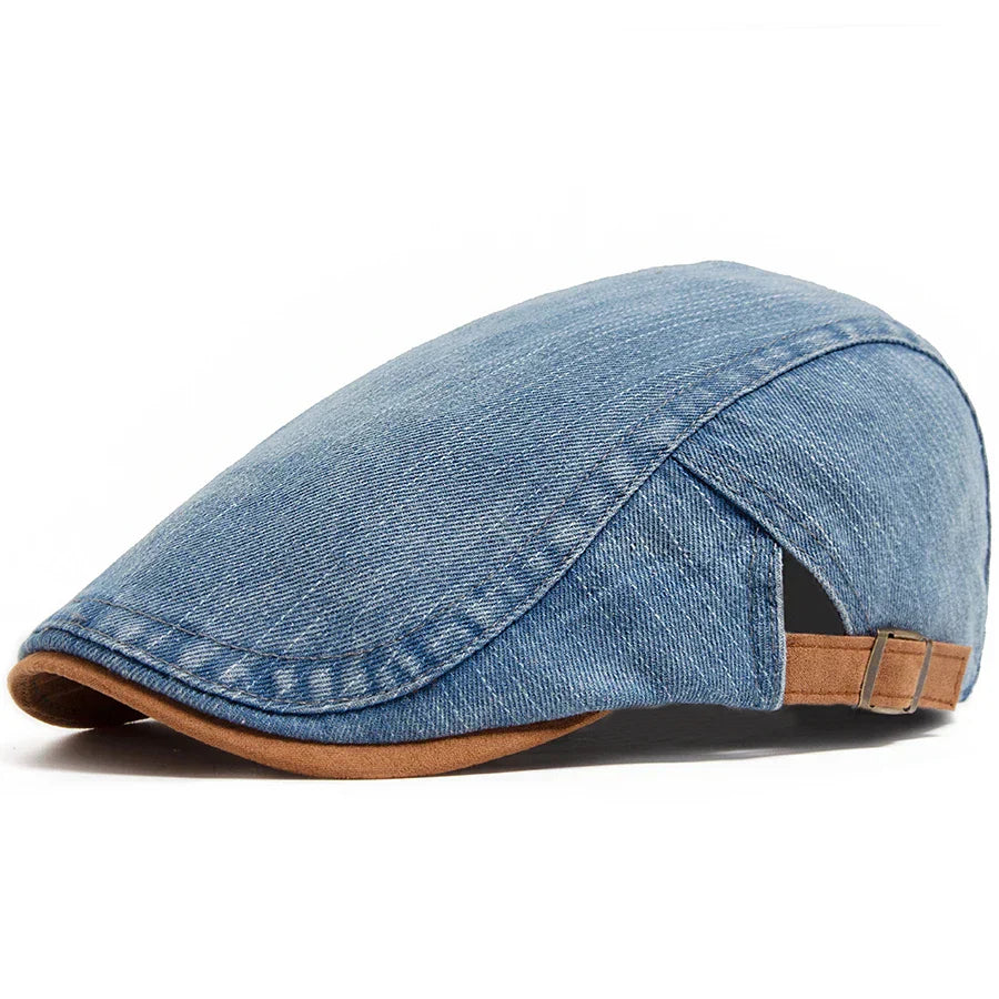 Azel | Gorra plana premium de denim – estilo atemporal y comodidad diaria