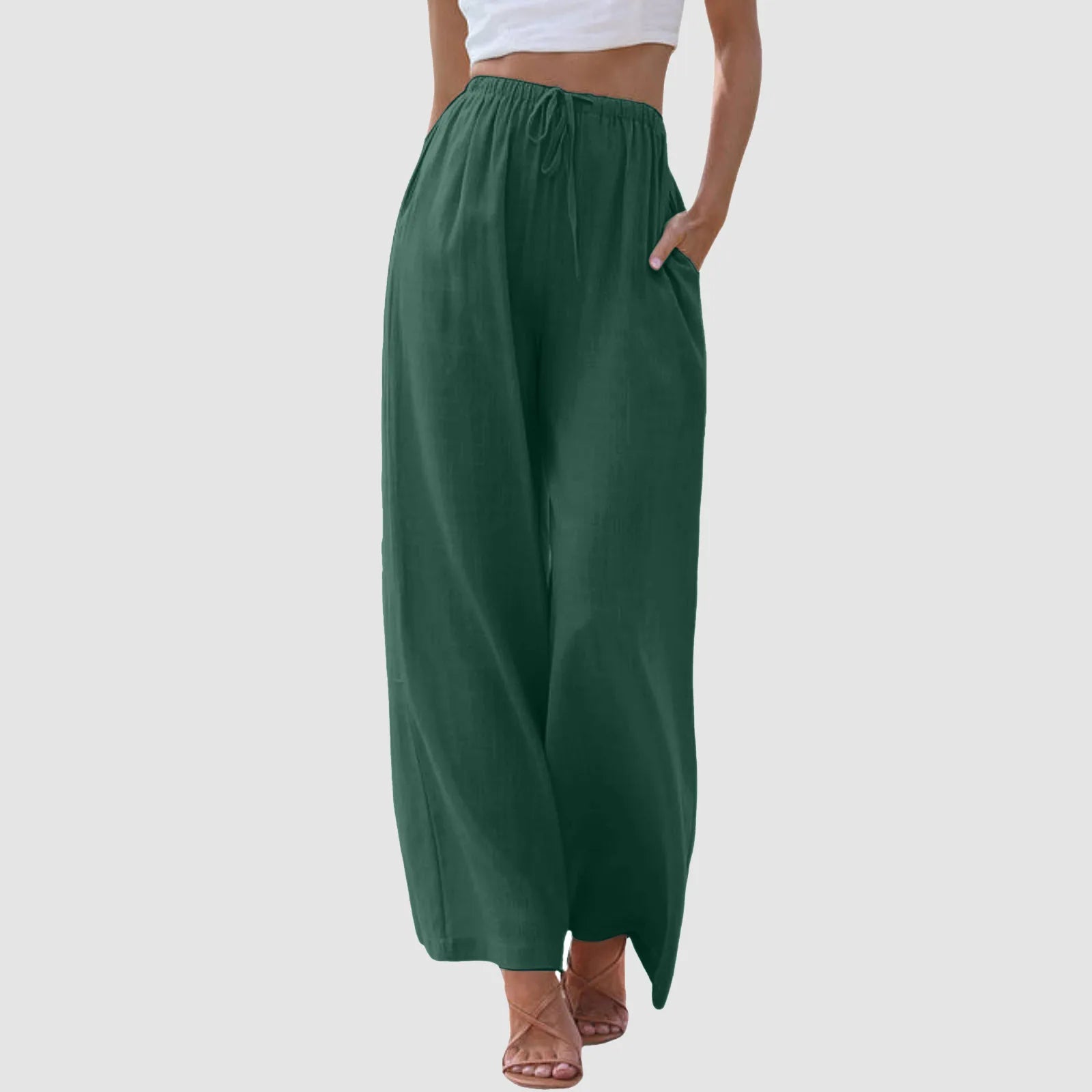 Azel | Pantalón cómodo de pierna ancha y talle alto