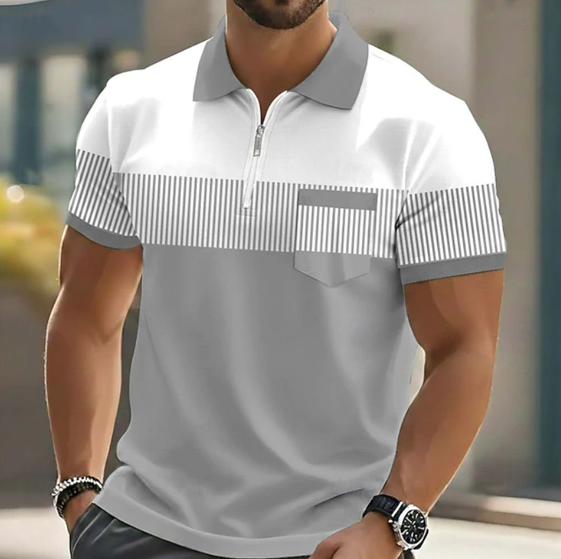 Azel | Polo elegante con cierre de cremallera